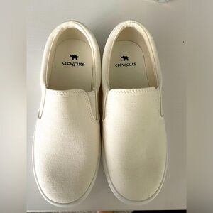 jcrew crew cuts never been worn size 1 kids - canvas slip ons